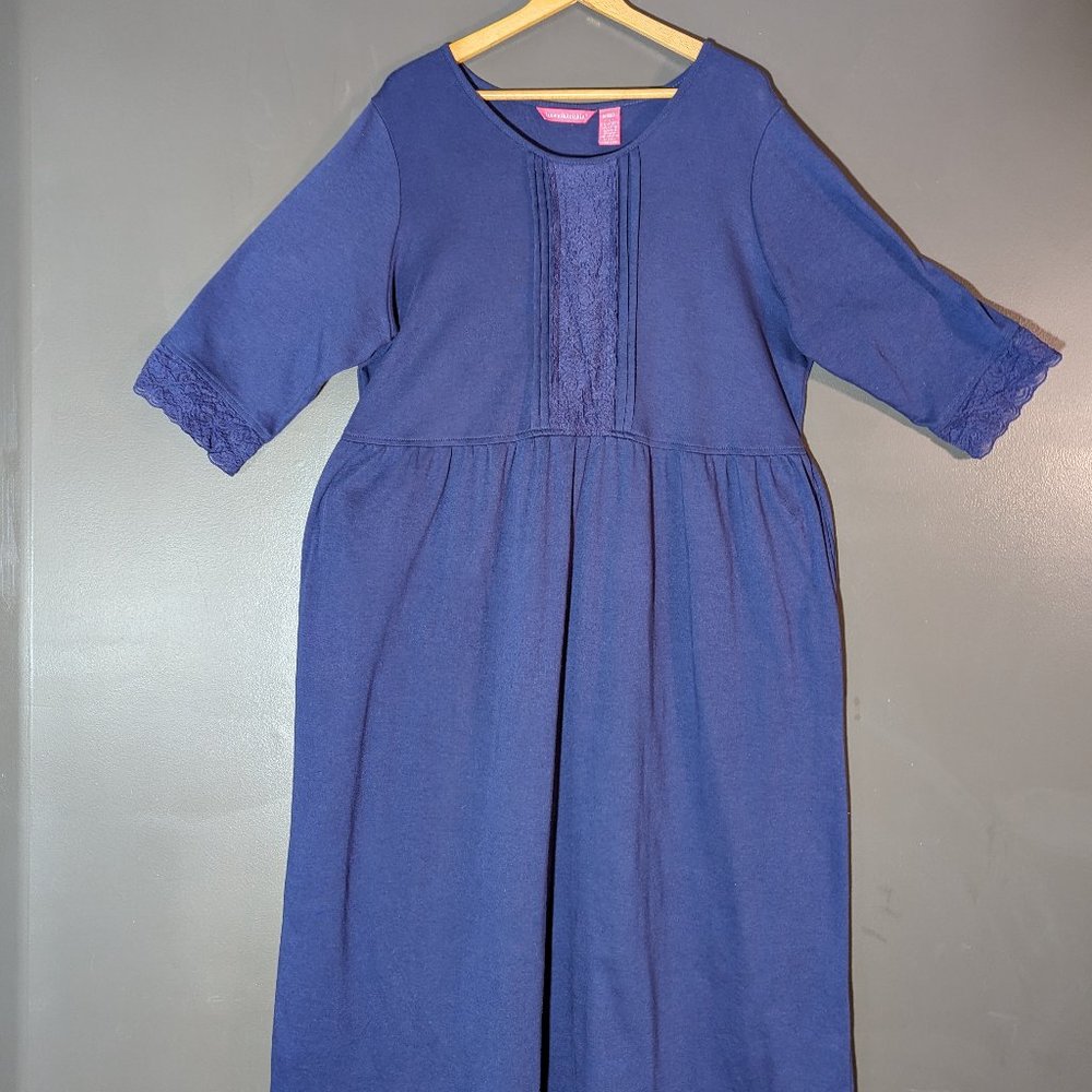 Dress - Woman Within brand. Size 2X. Blue short sleeve